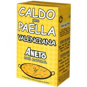 ANETO caldo natural para paella valenciana envase 1 L